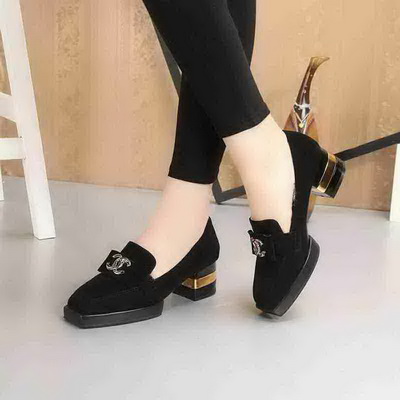 CHANEL Shallow mouth Block heel Shoes Women--037